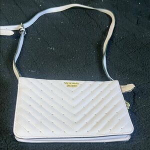 Victoria's Secret Quilted White Crossbody Bag